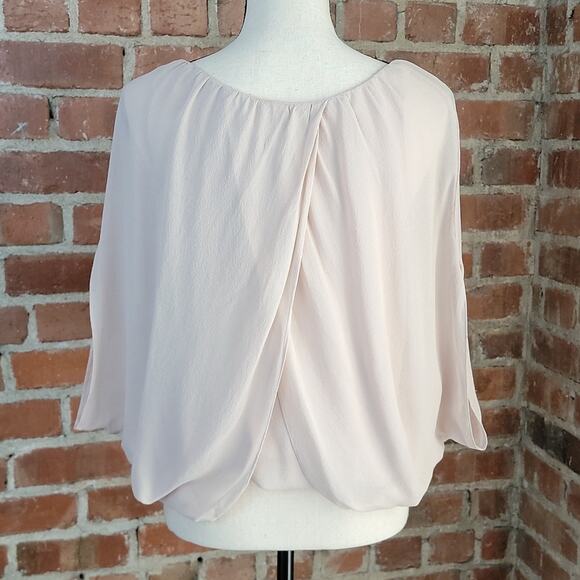 Hinge silk blouse with hanging sleeves S - Picture 2 of 7